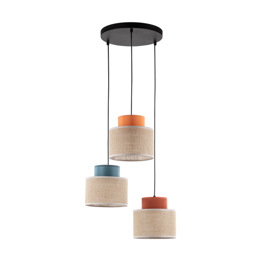 DUO Jute Mix 3-Light Pendant for Kitchen Island & Dining Table
