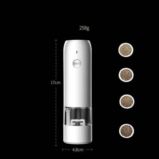 Electric Pepper Grinder – USB Rechargeable Ceramic Spice Mill with 6-Level Coarseness