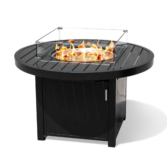 Aluminum Propane 42" Round Outdoor Fire Pit Table - AURABAGS SHOP