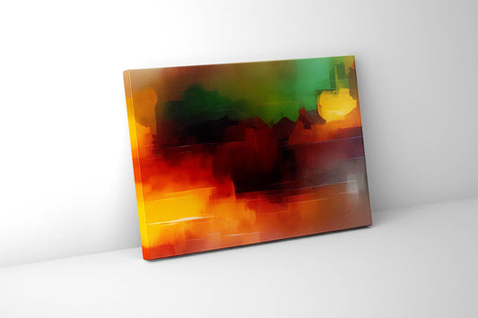 Wandbild – Verschwommener Sonnenuntergang – Leinwanddruck – Kunstdarstellung Dekoration