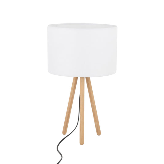 TOKYO Wood Tripod Table Lamp for Bedroom & Nightstand