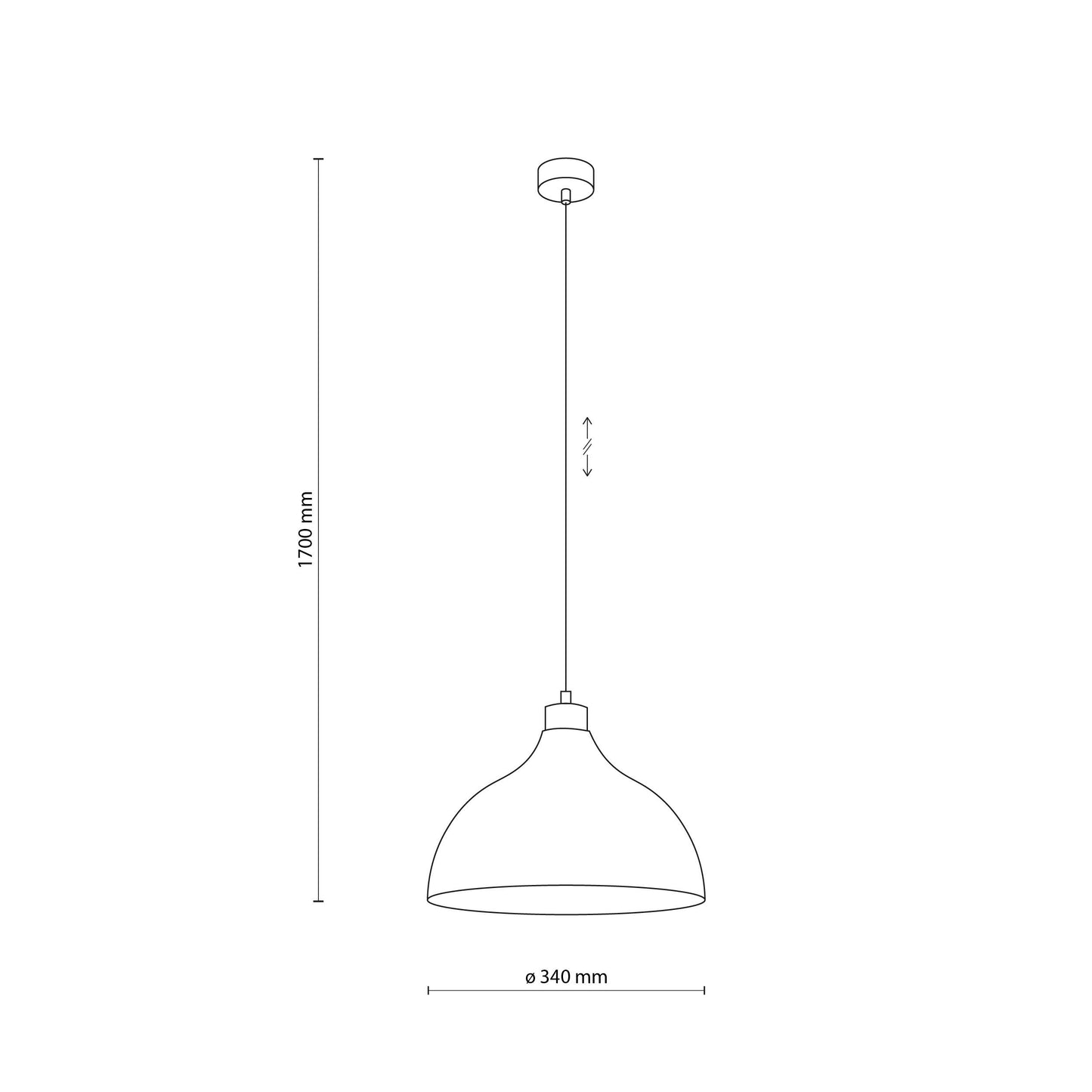 CAP Scandinavian Pendant Light for Kitchen, Hallway & Dining Room