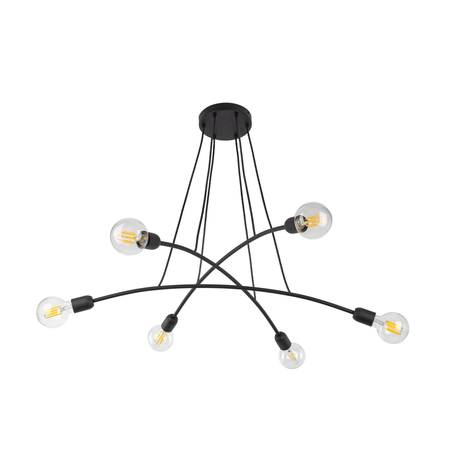 HELIX Black Minimalist Pendant Light 6 (Clearance) - AURABAGS SHOP