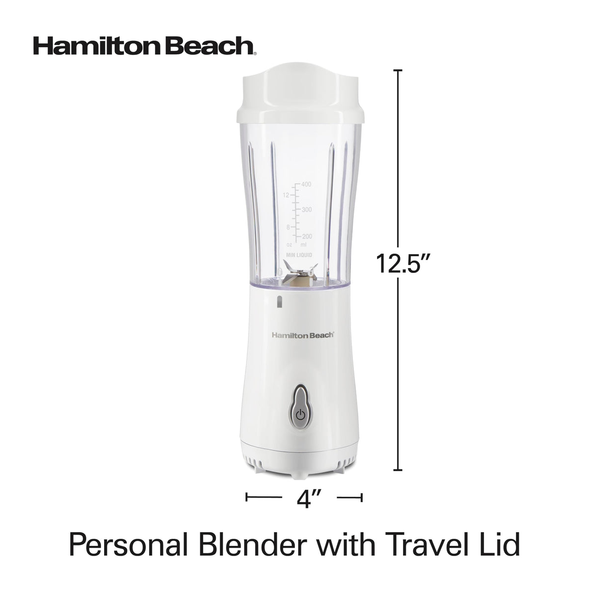 Hamilton Beach 51101V Personal Blender with Travel Lid, White ๐ All In One Marketplace Canada