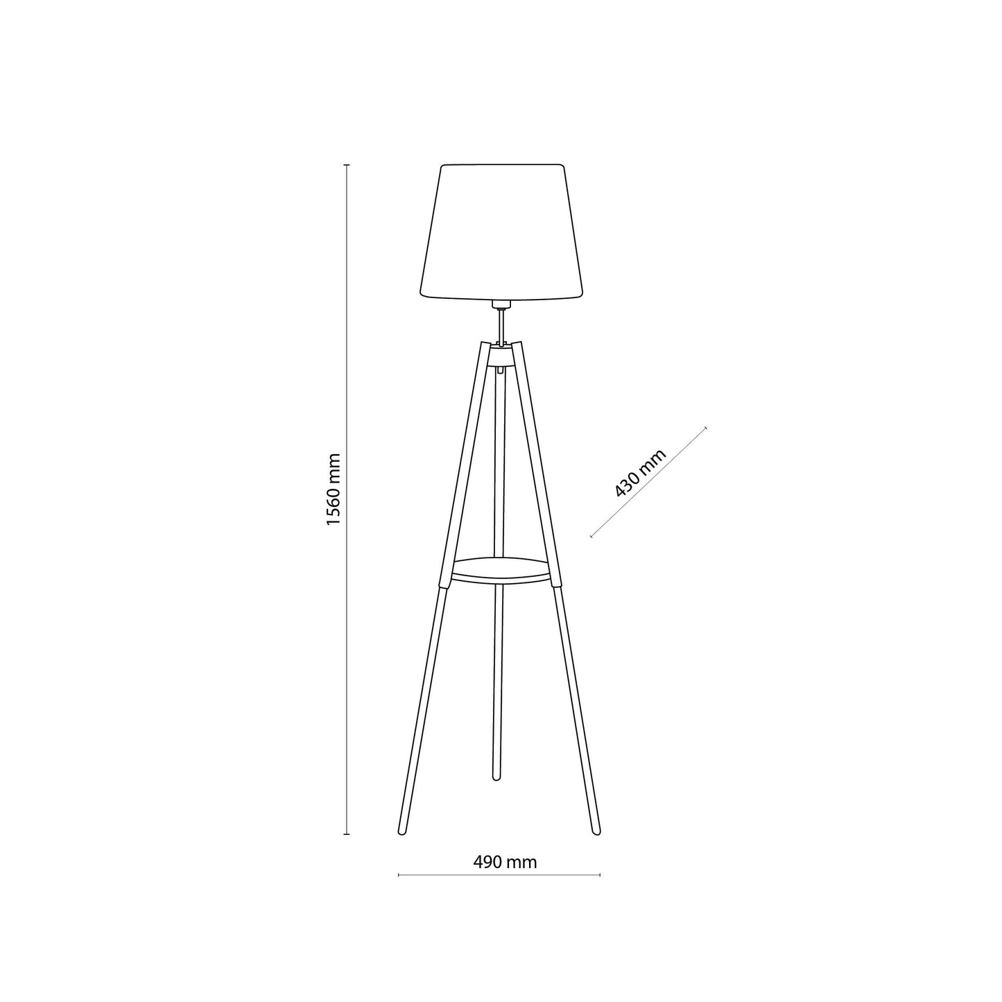 VAIO White Tray Table Floor Lamp for Living Room & Bedroom