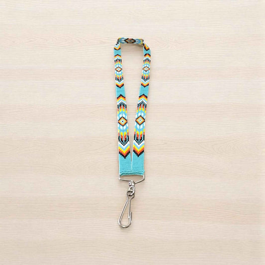 Turquoise Native Beaded Lanyard