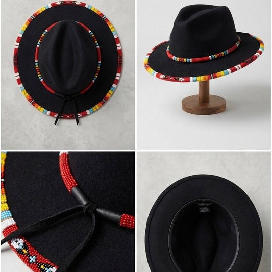 Size-61 Handmade Beaded Hat