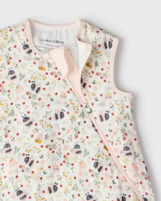 Baby Bamboo Muslin Sleep Sack 0.5 TOG - Bumble Bees