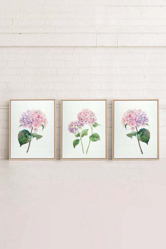 BLOSSOMING TRIO (3 Oeuvres sur toile étirée)