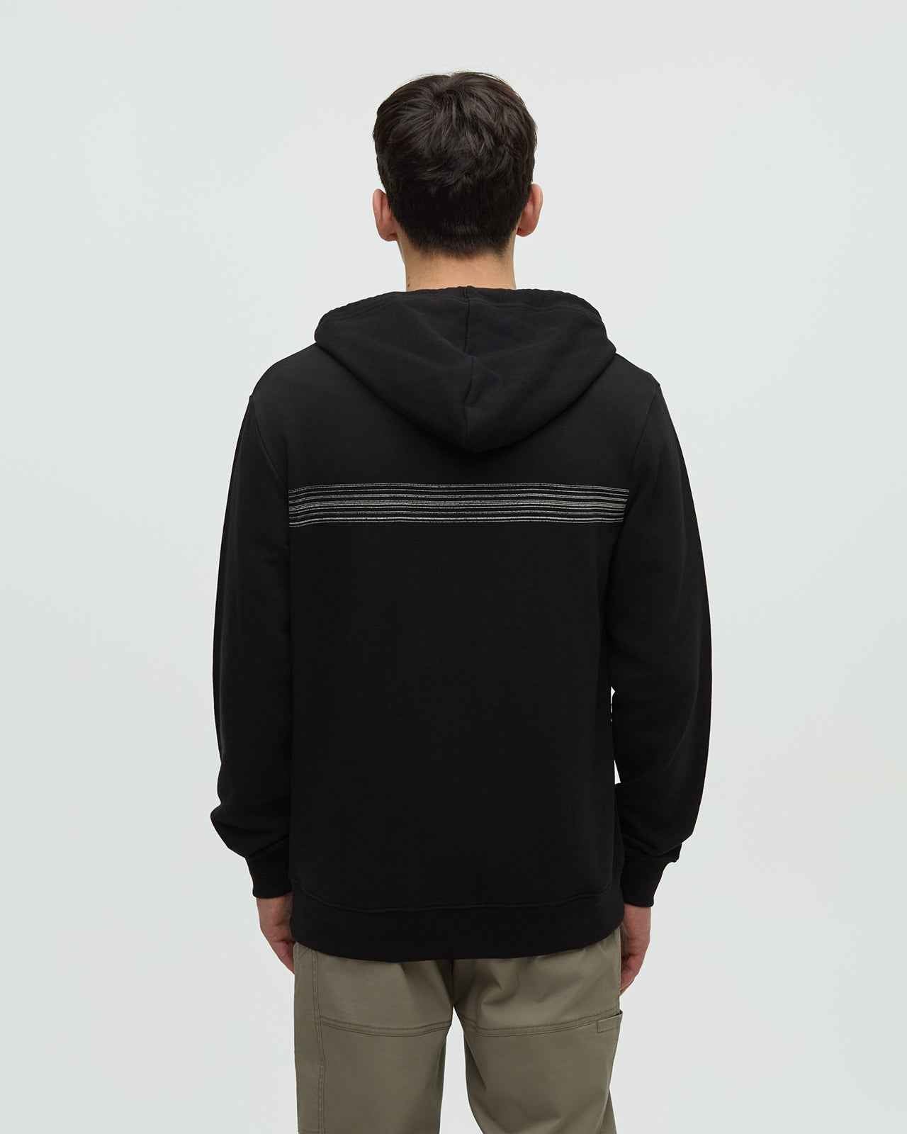 Haiti Striped Palm Zip Hoodie