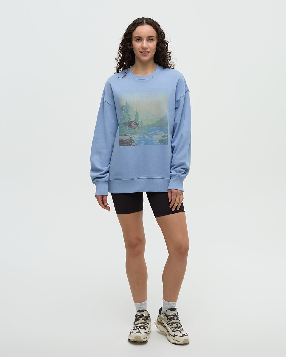 Washed Lakeshore Relaxed Crew