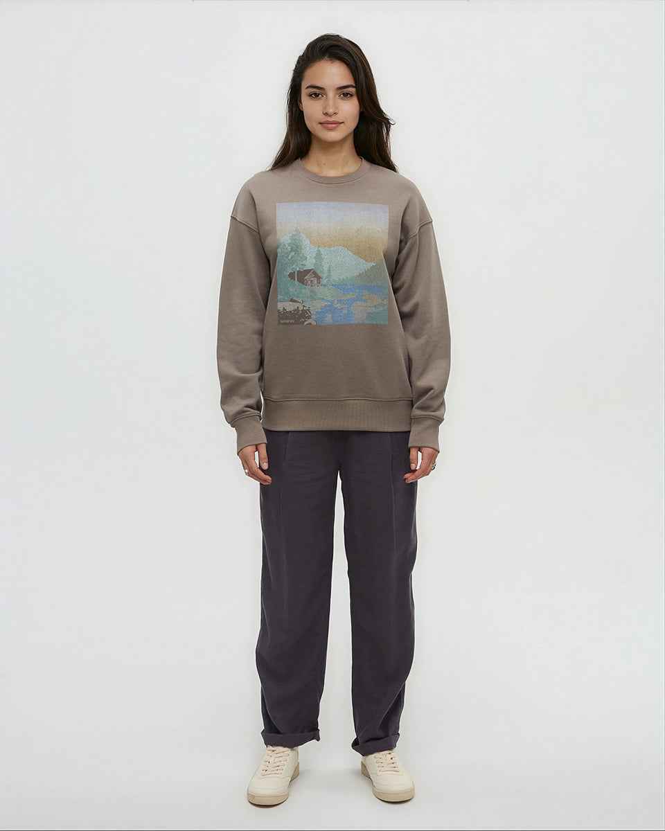 Washed Lakeshore Relaxed Crew