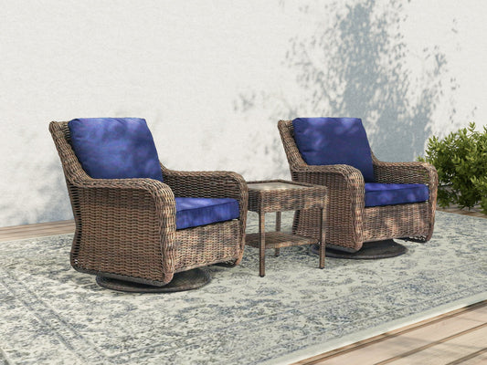 Cambridge Swivel Chair Bistro Set - AURABAGS SHOP
