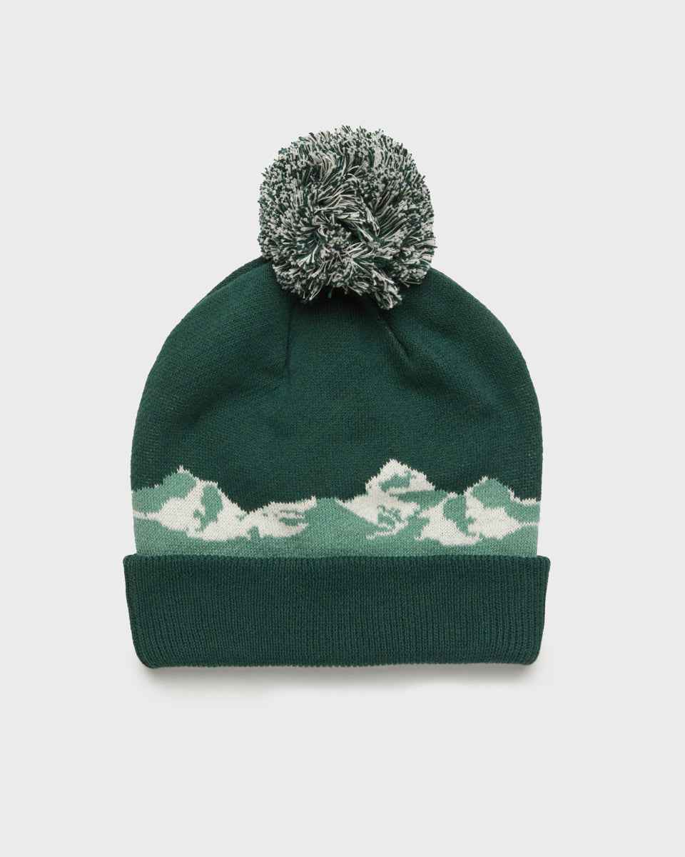 Mountain Scenic Pom Beanie