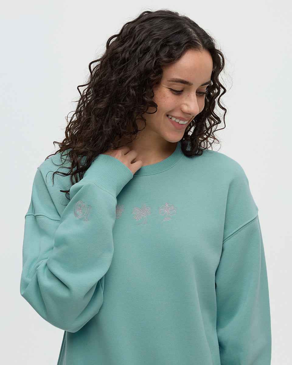 Haiti Embroidery Relaxed Crew