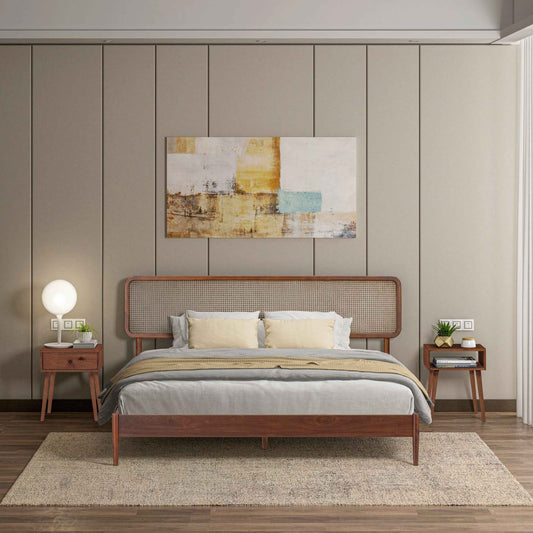 Lupin Natural Rattan Bed Frame