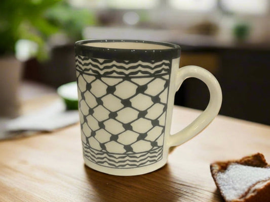 パレスチナ製手作り陶器コーヒー・紅茶マグカップ