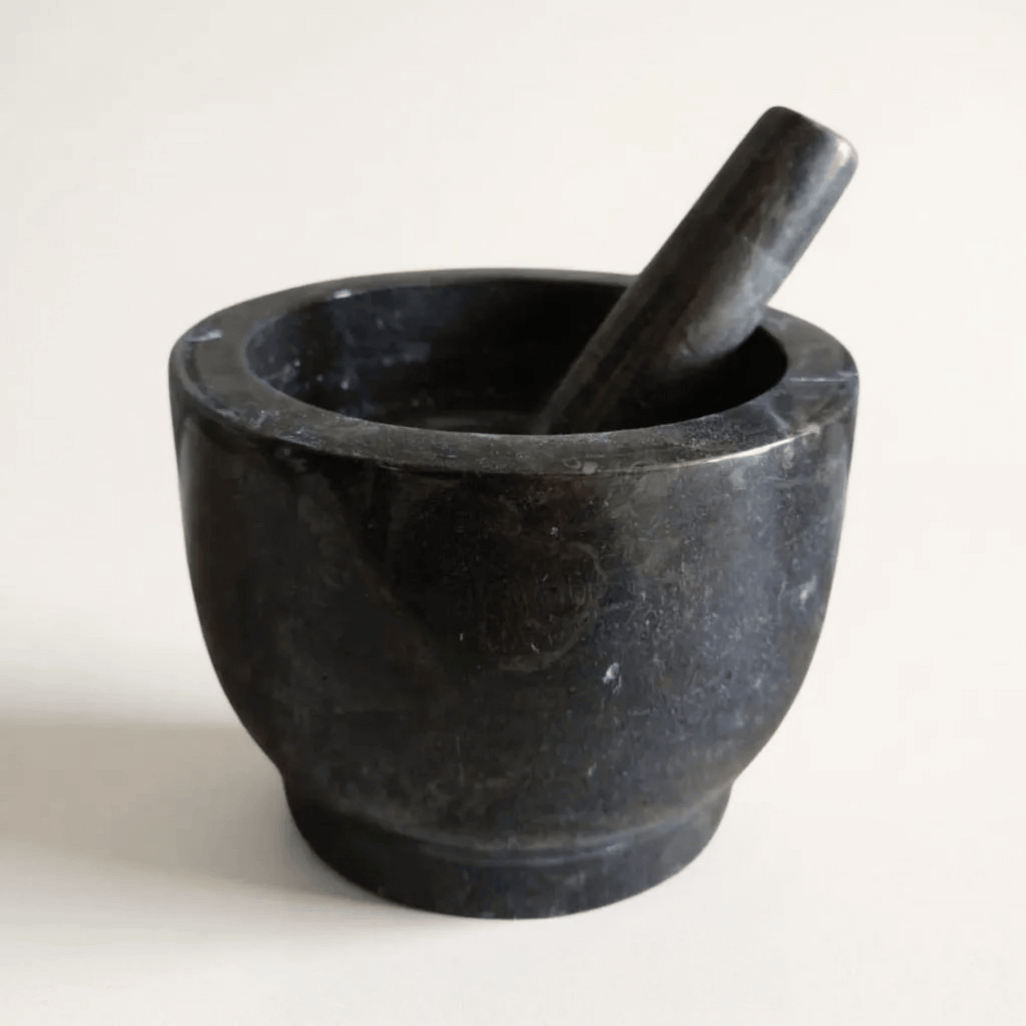 Mortier en marbre noir anthracite - Base plate