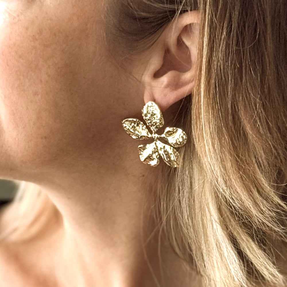 Large Flower Stud Earrings