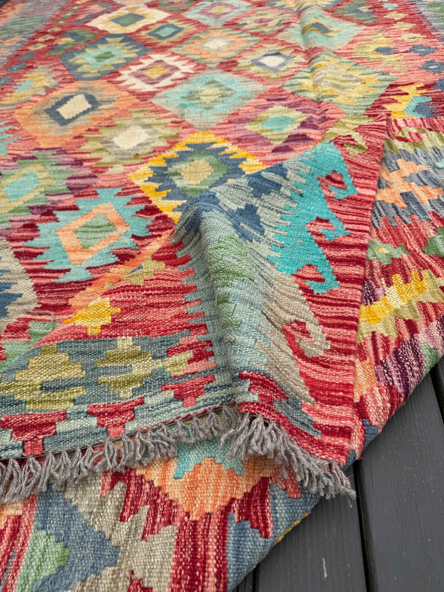 Afghan Maimana Kilim Rug | 6' 1" x 9' 3"