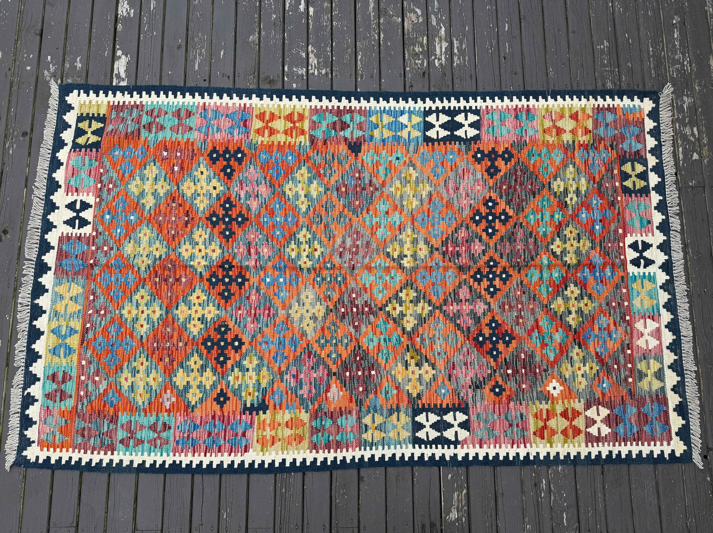 Afghan Maimana Kilim Rug | 4' 6" x 7' 6"