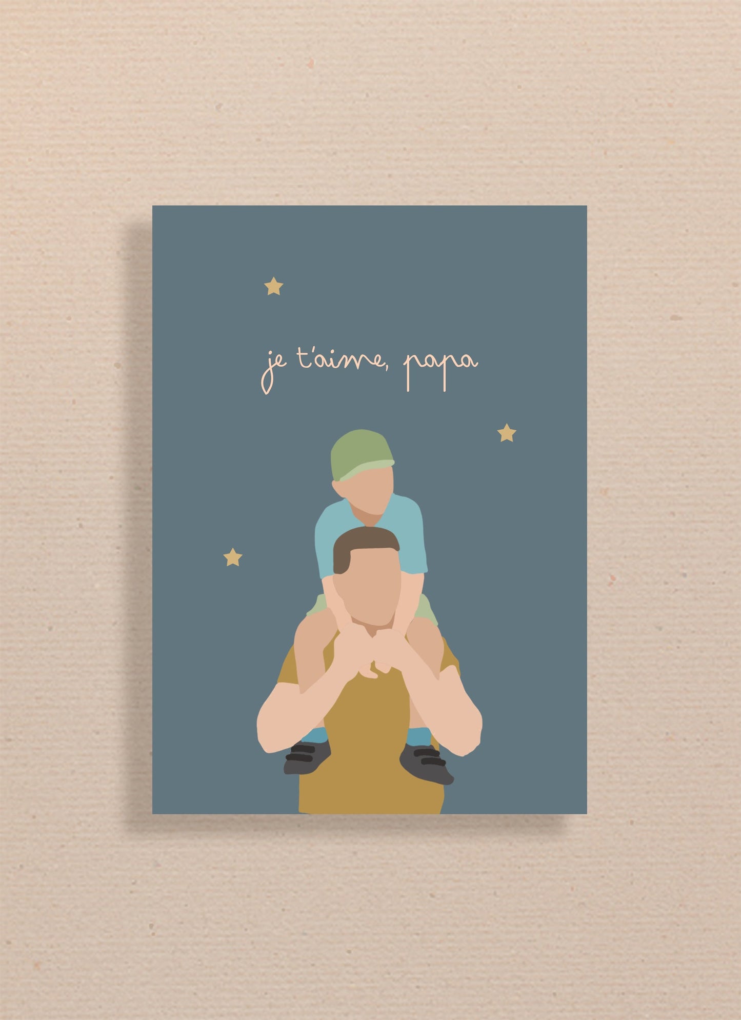Carte fête des pères - Je t'aime papa