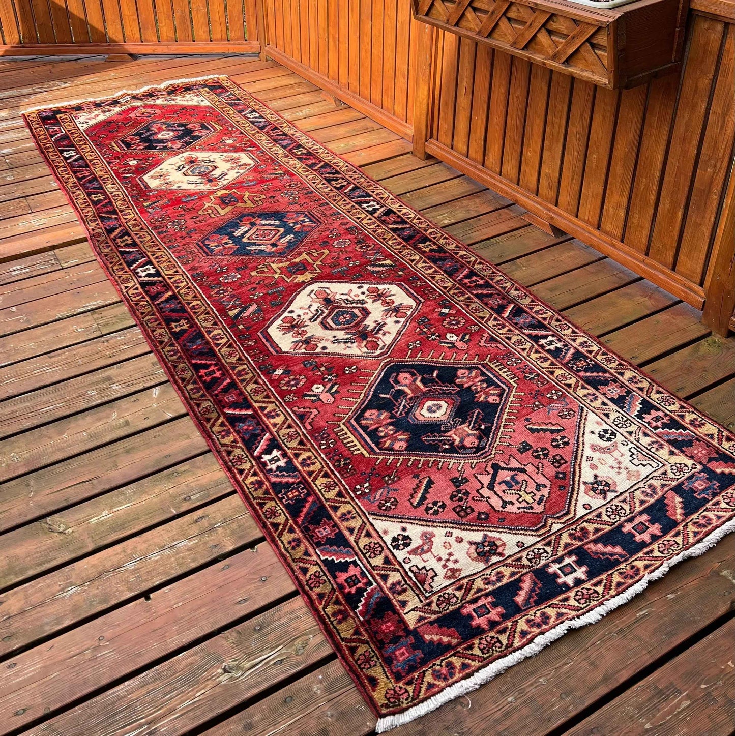 Persian Heriz Runner | 10’ 8” x 3’ 7”