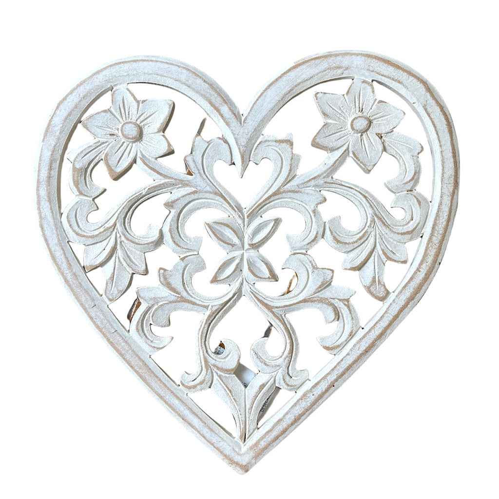 Wooden Carved Heart