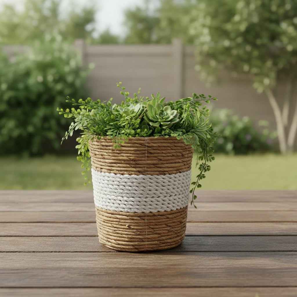 Banana Leaf and Rope Basket