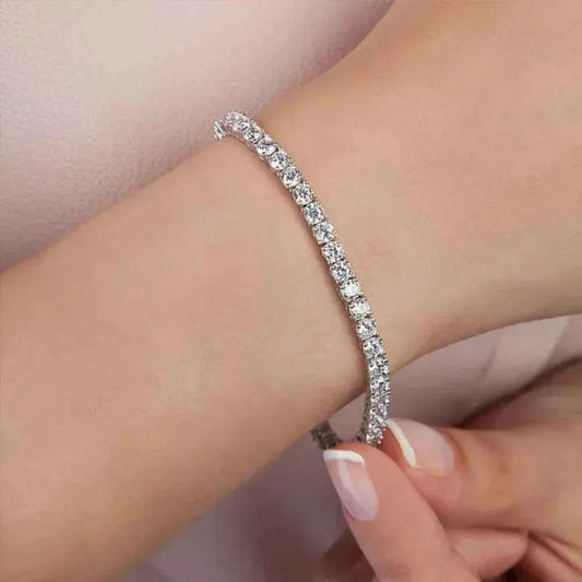 925 Sterling Silver CZ Tennis Bracelet
