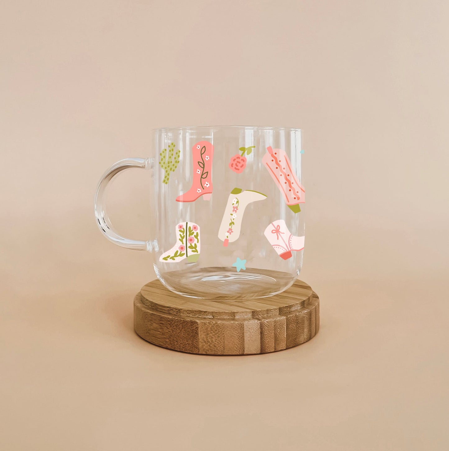 Tasse en verre clair - Cowgirl