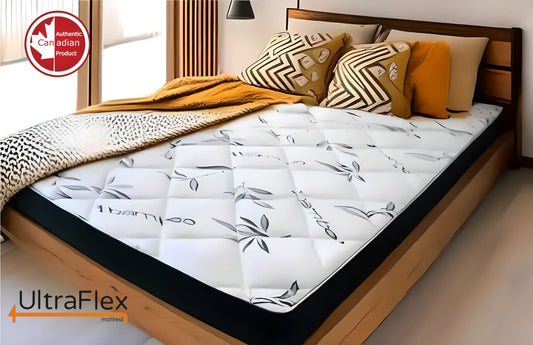 UltraFlex® DreamEasy - Canadian-Made Medium Firm Gel Infused Comfort with Quilted Top, Pressure Relief, Cooling Technology, Bamboo Cover, CertiPUR-US® Certified Foam (Made in Canada)