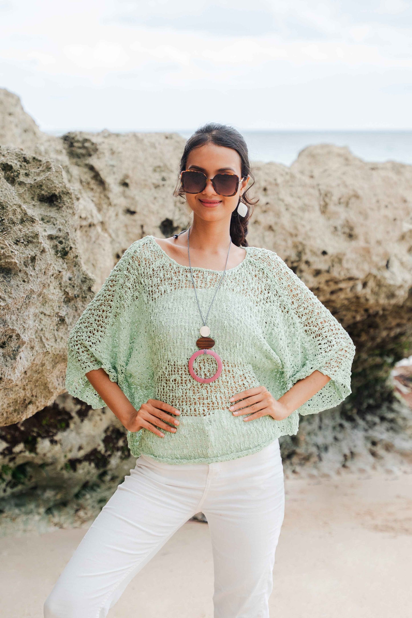 Short Sleeved Top - Pistachio
