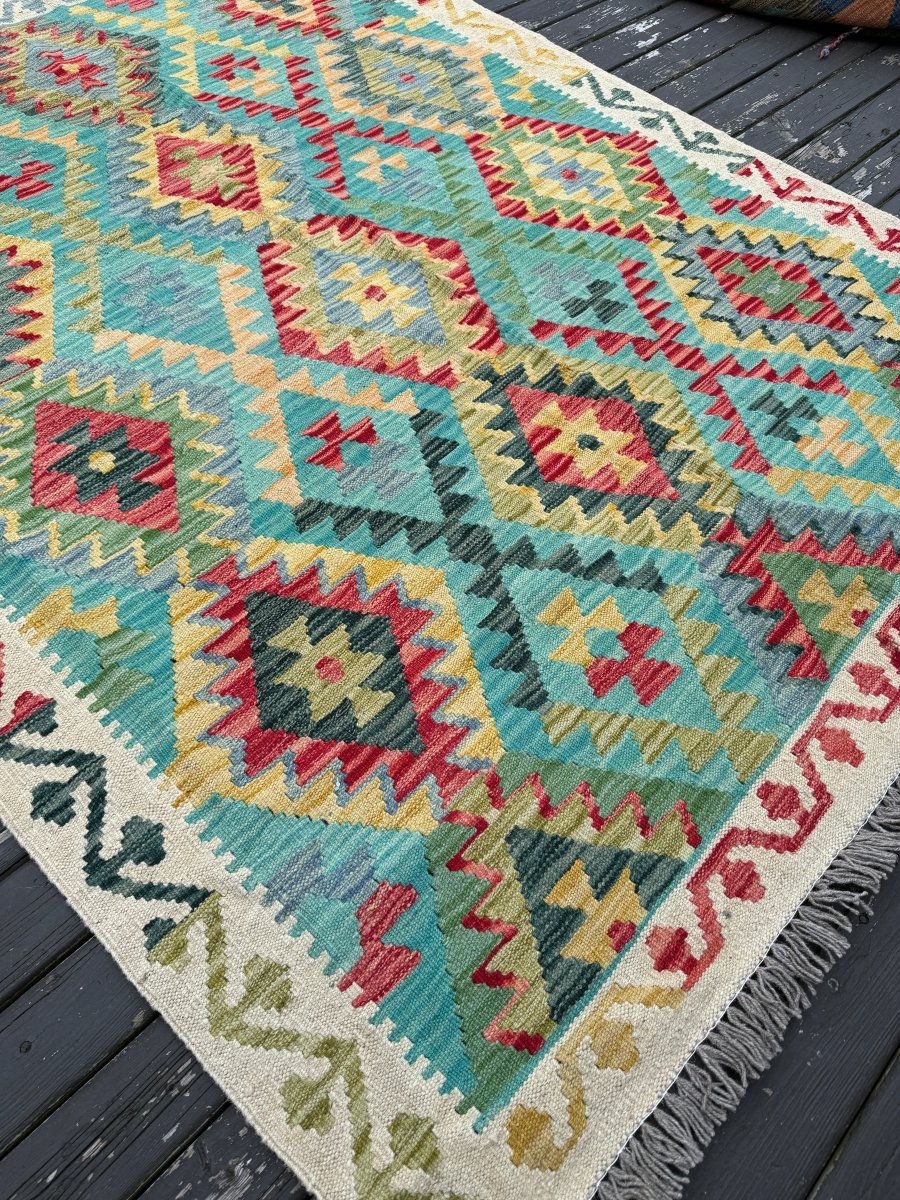 Afghan Maimana Kelim Teppich | 1,50 x 1,93 m