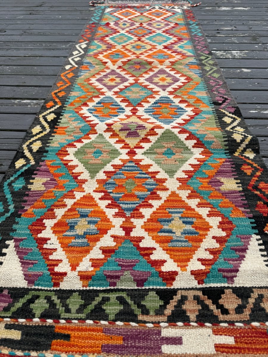 Afghan Maimana Kilim Runner | 2' 1" x 6' 8"