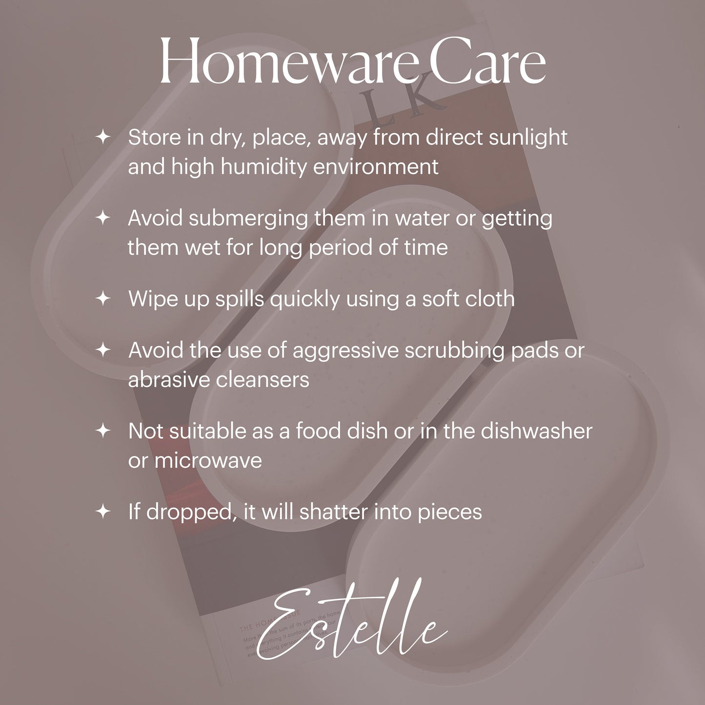 Round Jesmonite Trinket Tray: Scandi Home Decor
