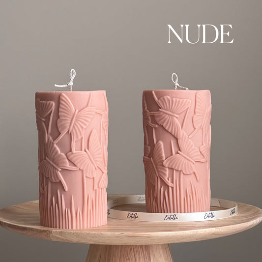Butterfly Soy Pillar Candle | Sculptural Home Decor