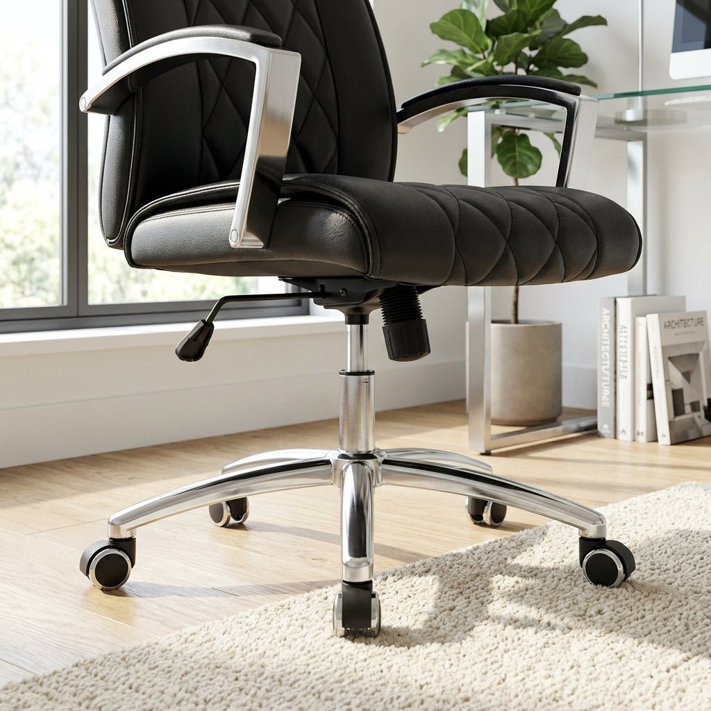 Lecce Diamond-Quilted Premium Leather Office Chair