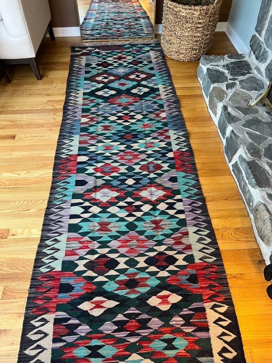Maymana Kilim Runner | 9’ 5” x 2’ 10”