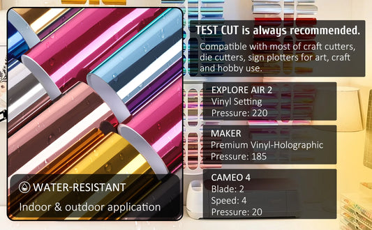 TeckWrap Mirror Chrome Adhesive Vinyl - Cool Blue | Elevate Your Crafts with Lustrous Brilliance