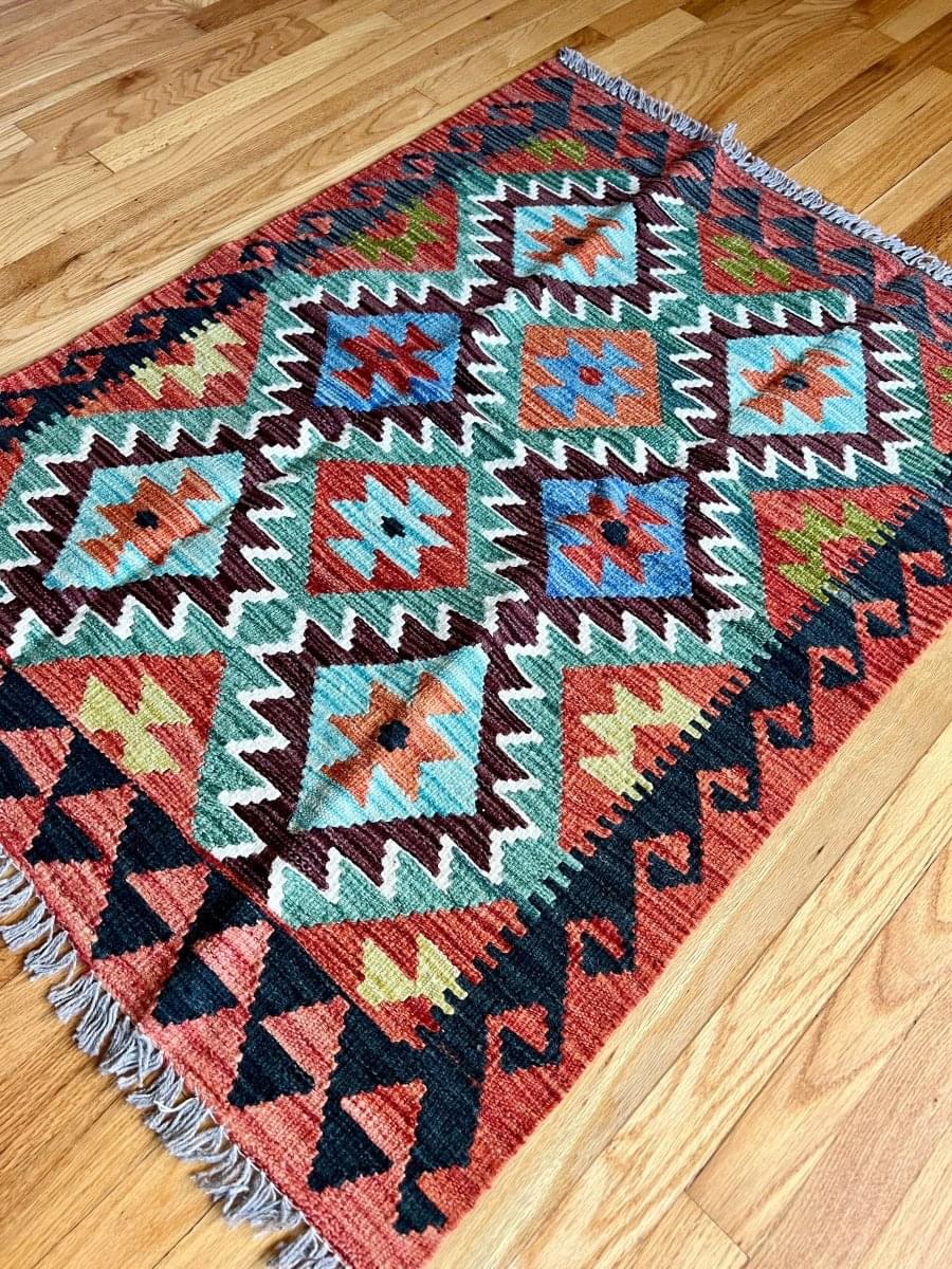 Afghan Maymana Kelimteppich | 1,19 m x 0,89 m