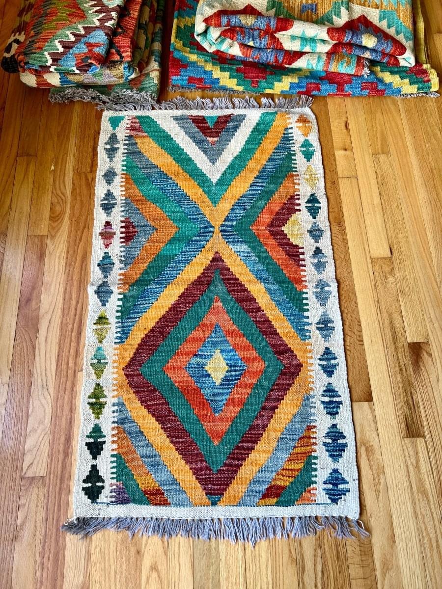 Afghan Maymana Kilim Rug | 3' 11" x 2' 3"
