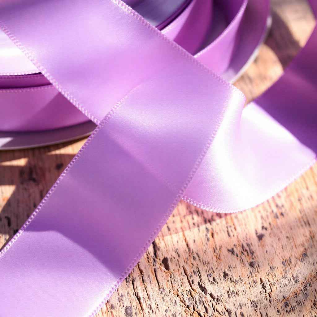 Satin Ribbon Double Face-Hyacinth #462- 3.8 cm Wide