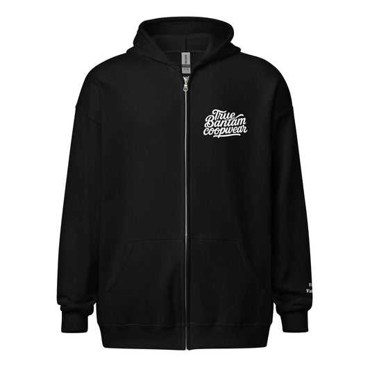 Retro Chickens Against Fascism Unisex heavy blend zip Bunny Hug (Hoodie)