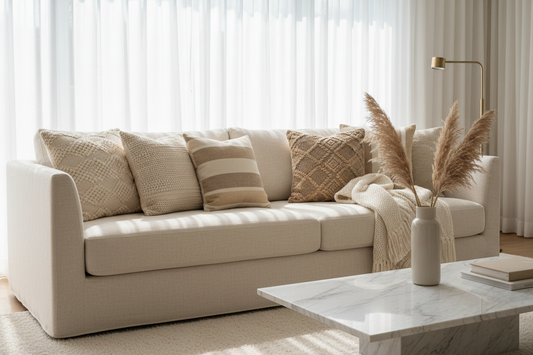 Luxury Living Room Styling: How to Elevate Your Space with Woven Pillows