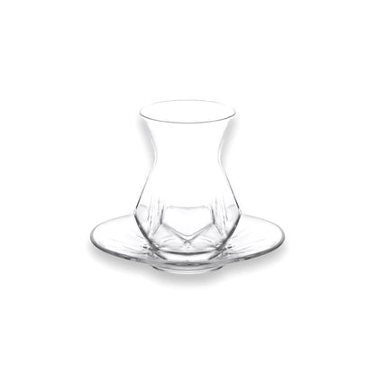 Teacup & Saucer Set 5.5 Oz - LAV ALYA - Set of 12