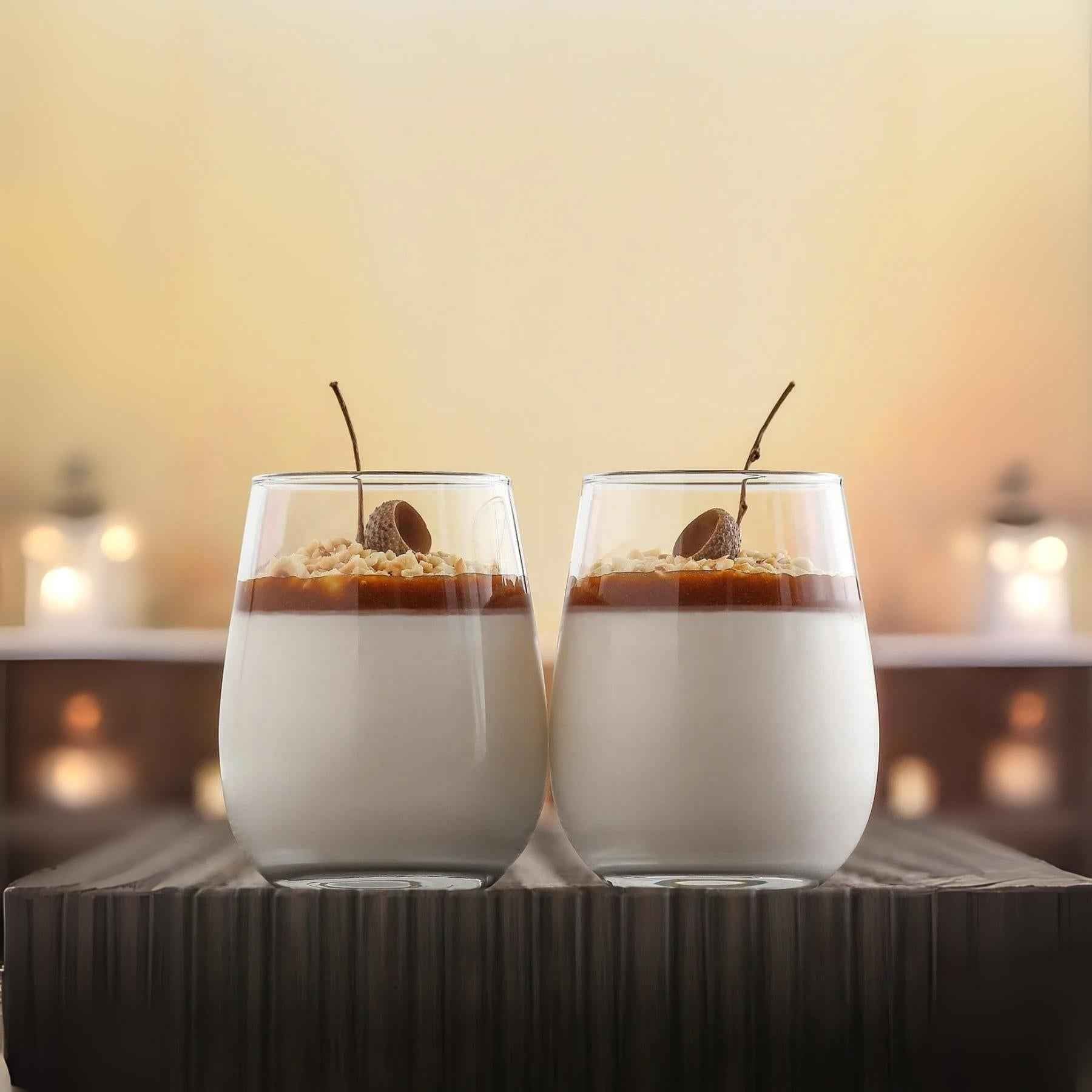 Stemless Wine Glasses 12 Oz - LAV GAIA - Set of 6