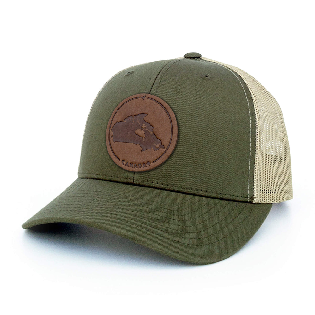Canada Leather Patch Trucker Hat