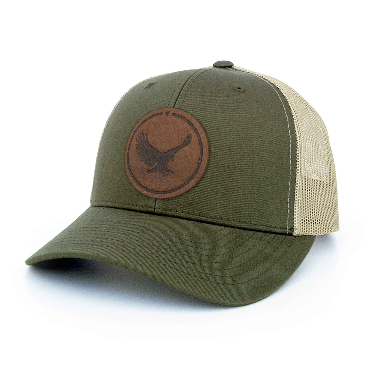 Eagle Leather Patch Trucker Hat