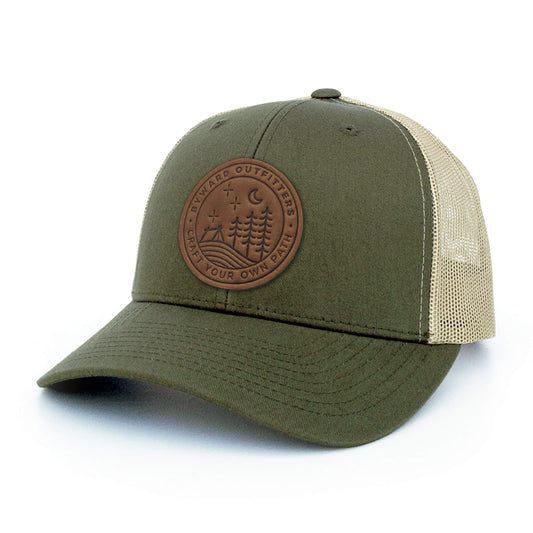 Stellar Night Leather Patch Trucker Hat